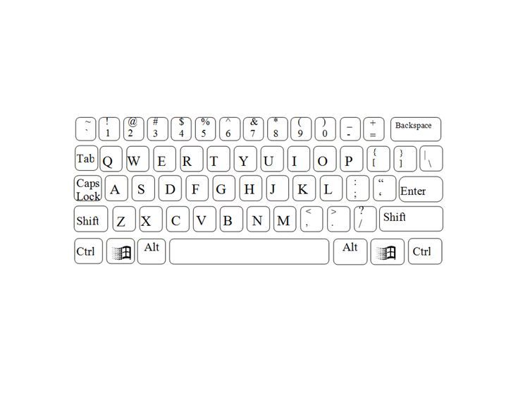 full size printable keyboard template