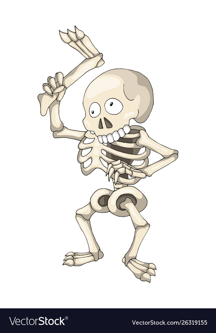 cartoon skeleton legs