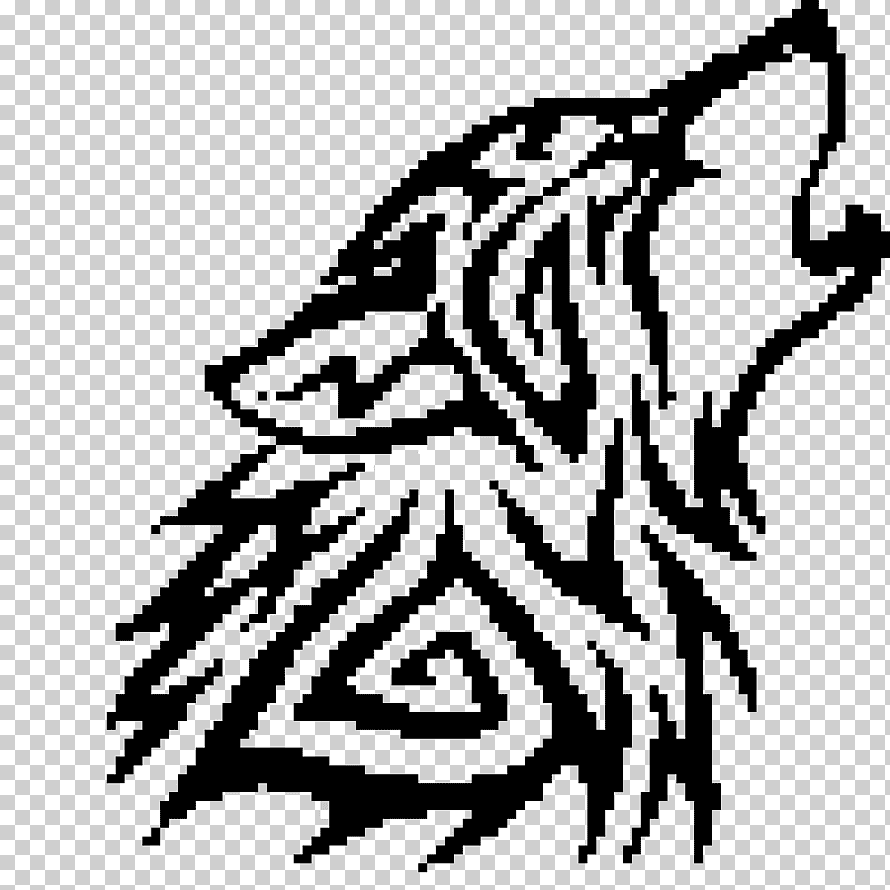 pixel art lobo