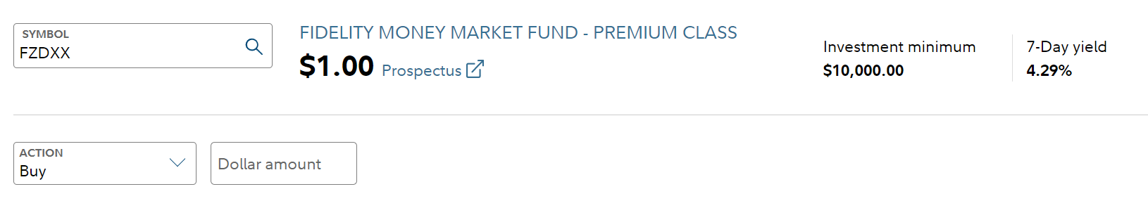 fzdxx 7 day yield