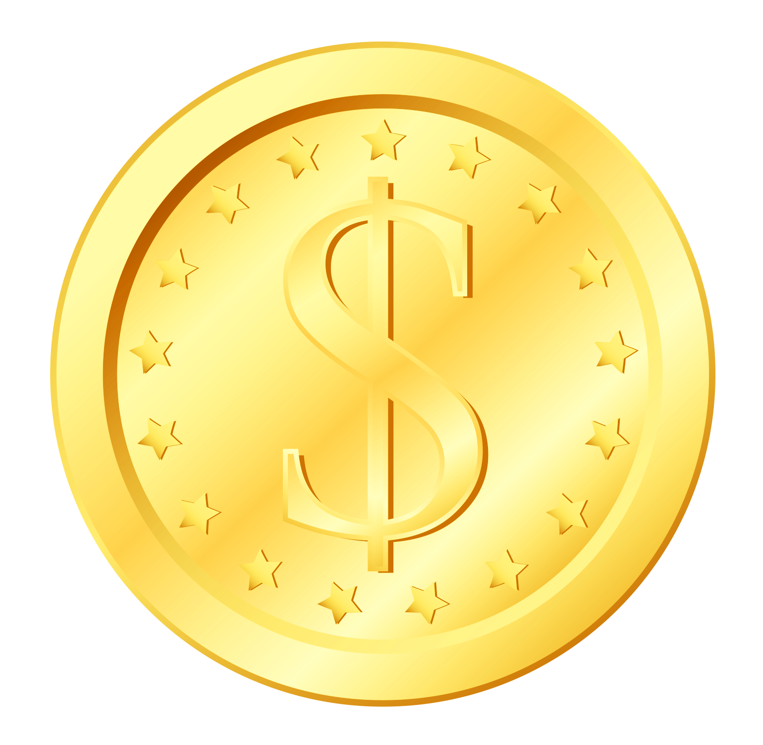 gold coin clipart transparent background