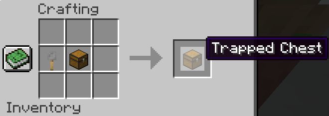 trapped chest crafting recipe