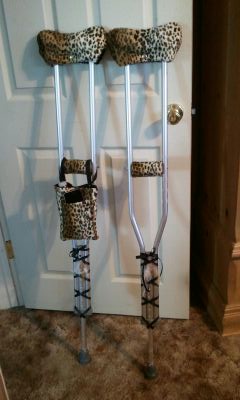 decorated crutches