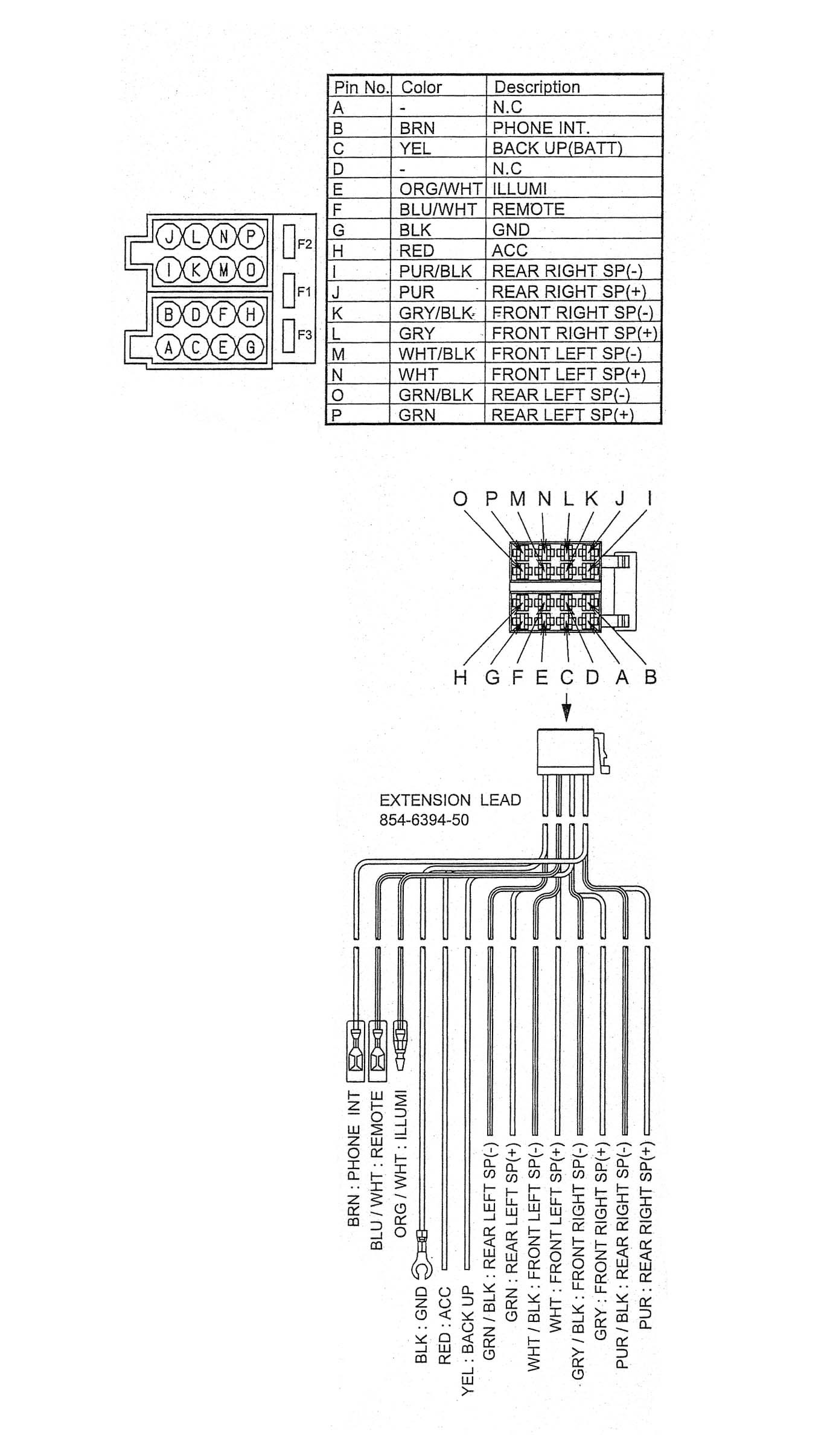 clarion radio wiring diagram