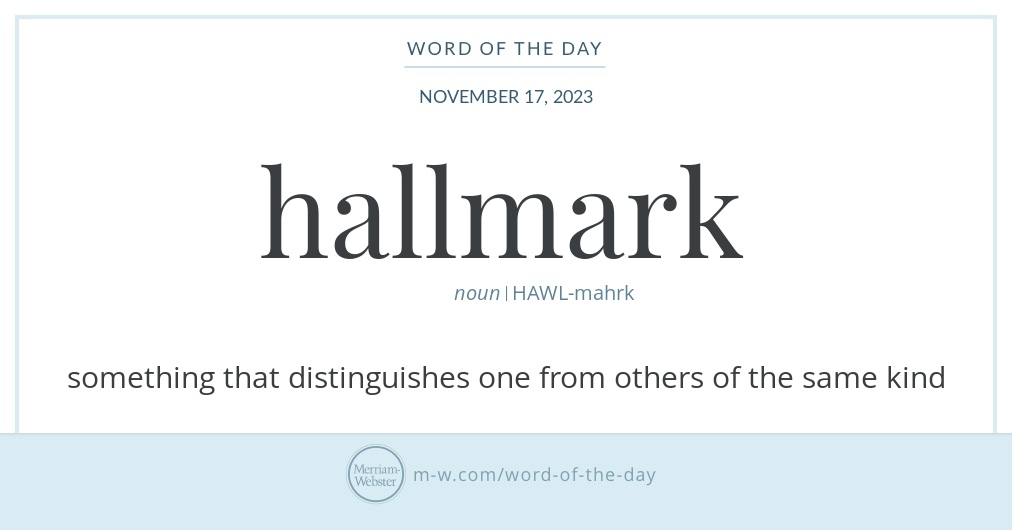 hallmark thesaurus