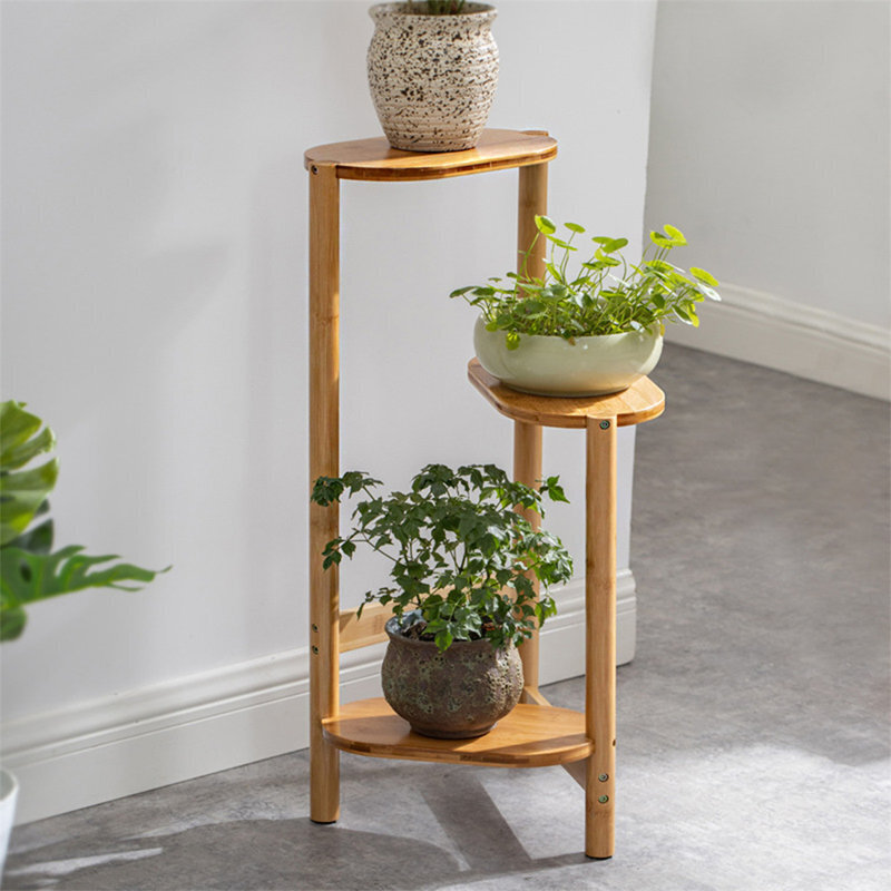 wooden plant holder