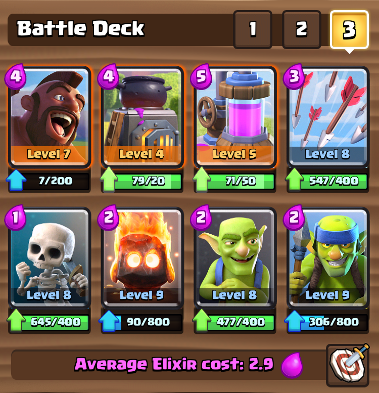 best clash royale deck for arena 6