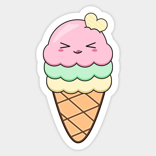 dibujos de helados kawaii