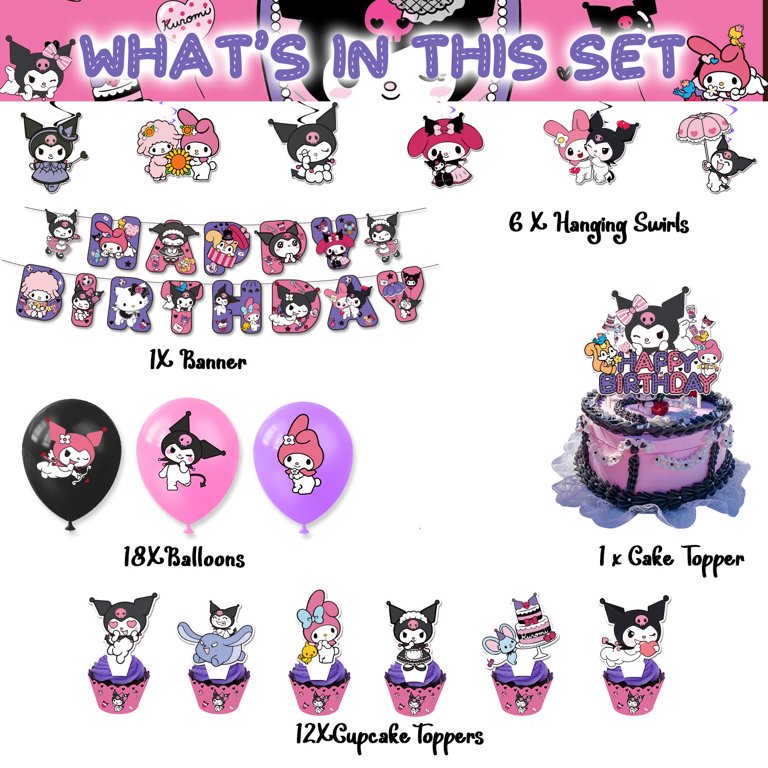 kuromi party supplies