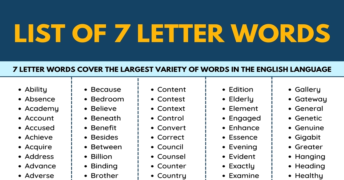 seven-letter word using