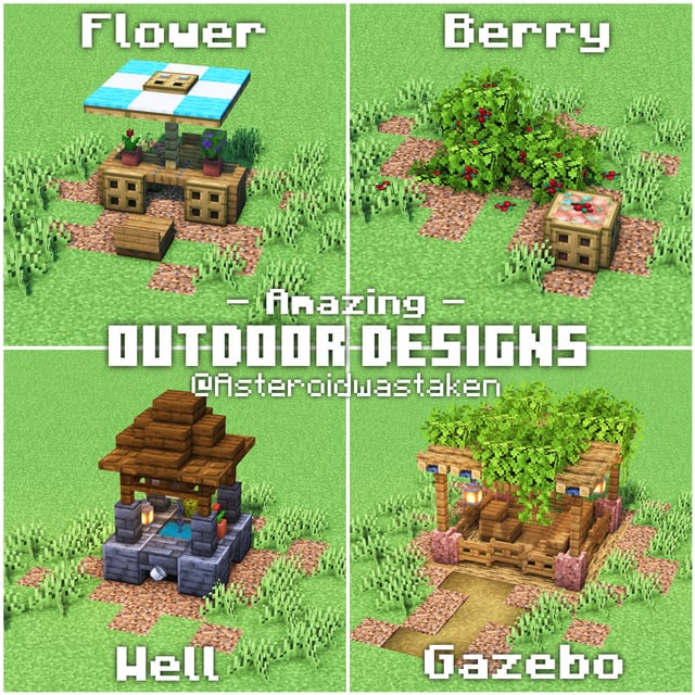 minecraft outdoor decorations