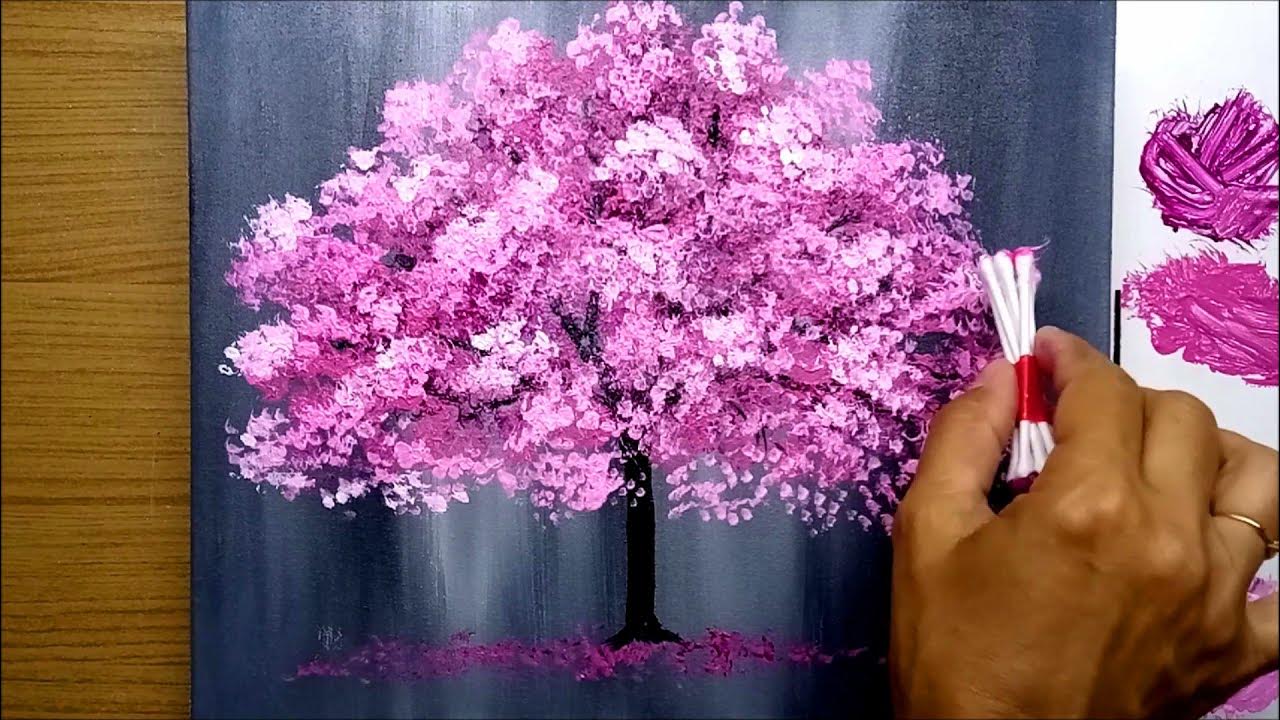 cherry blossom painting easy