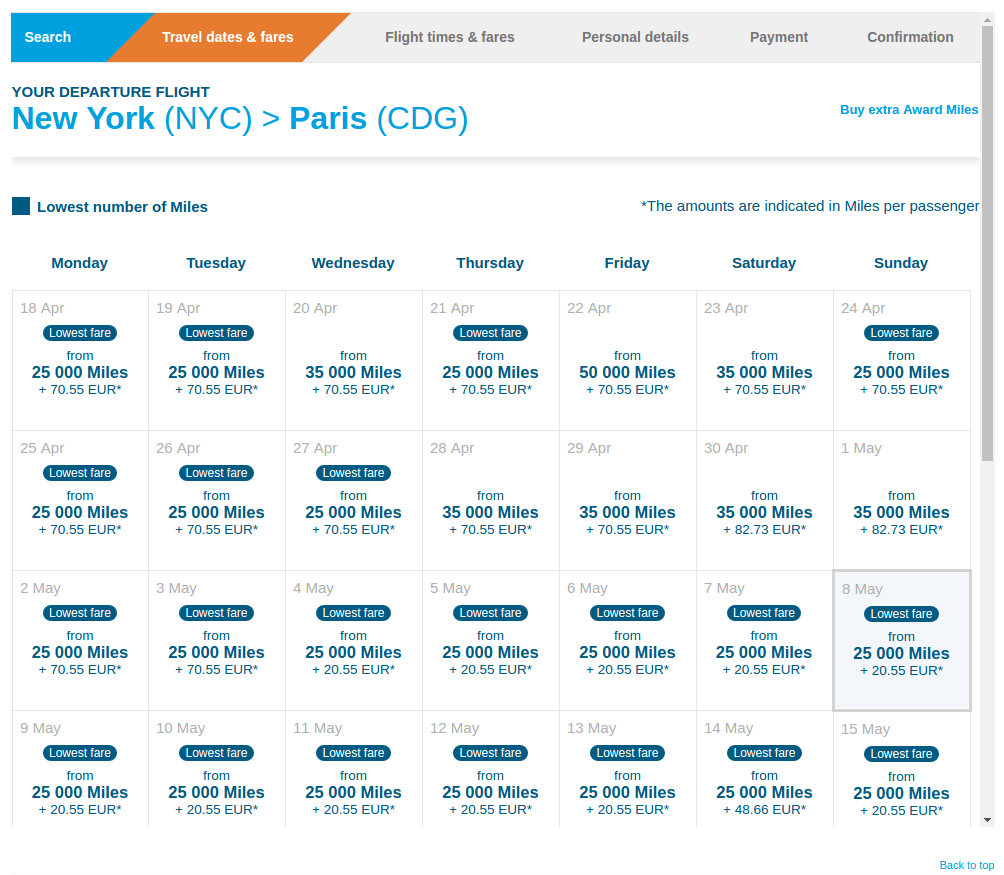 klm flying blue calculator