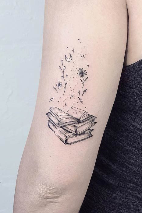 small tattoos for book lovers