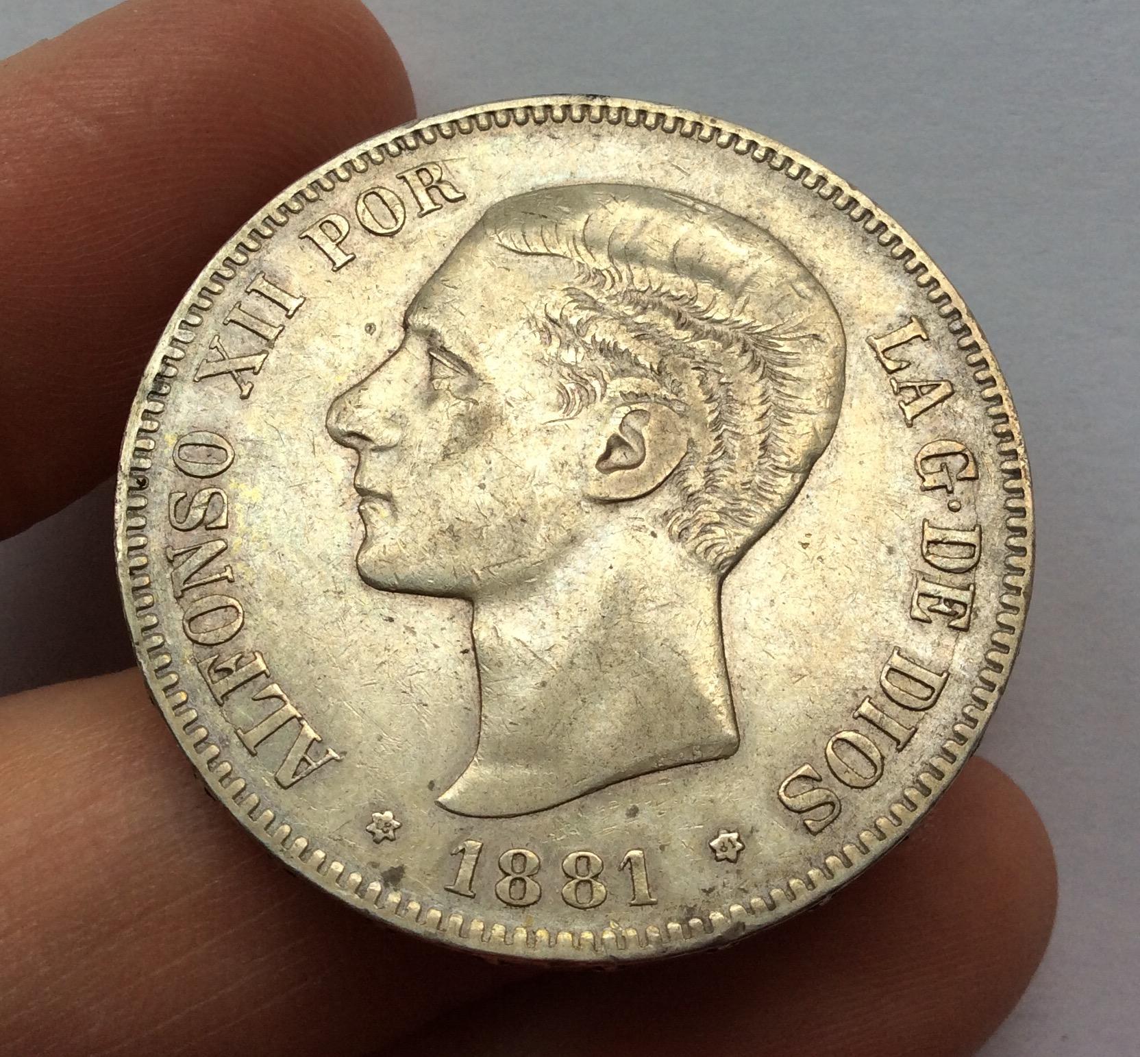 5 pesetas 1881