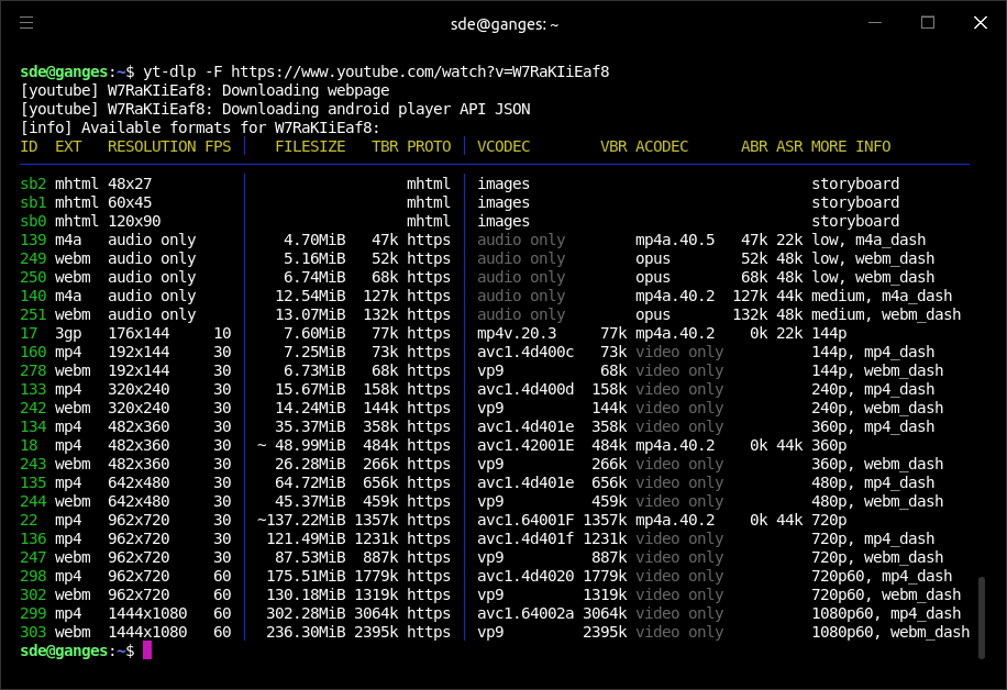 yt-dlp python example