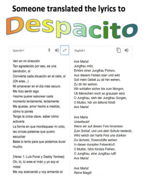 despacito in lyrics english