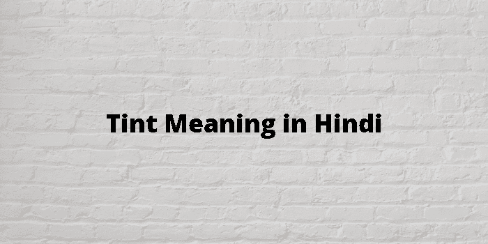 tinting meaning in hindi