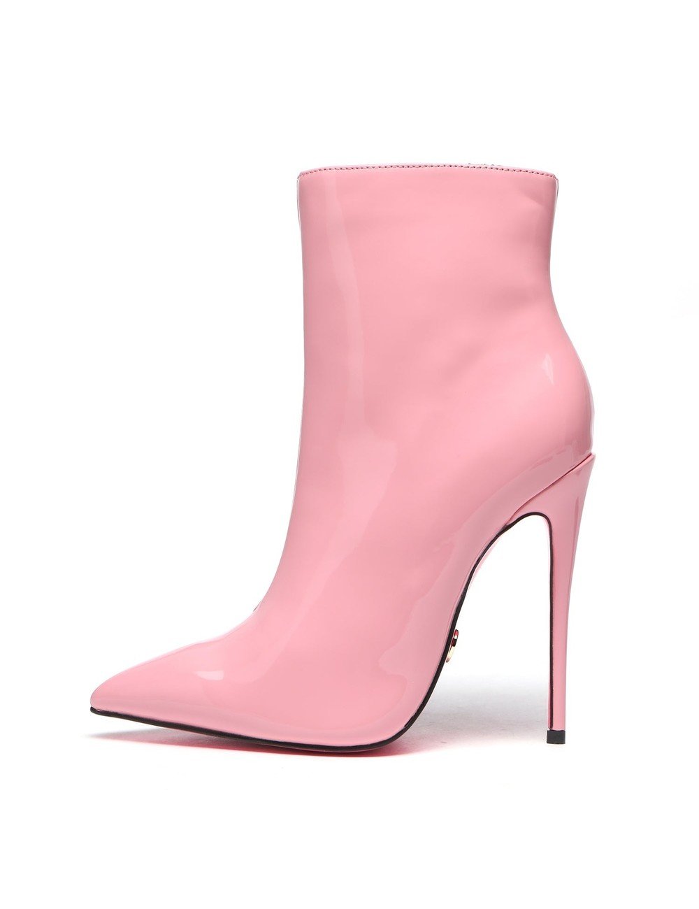 high heels boots pink