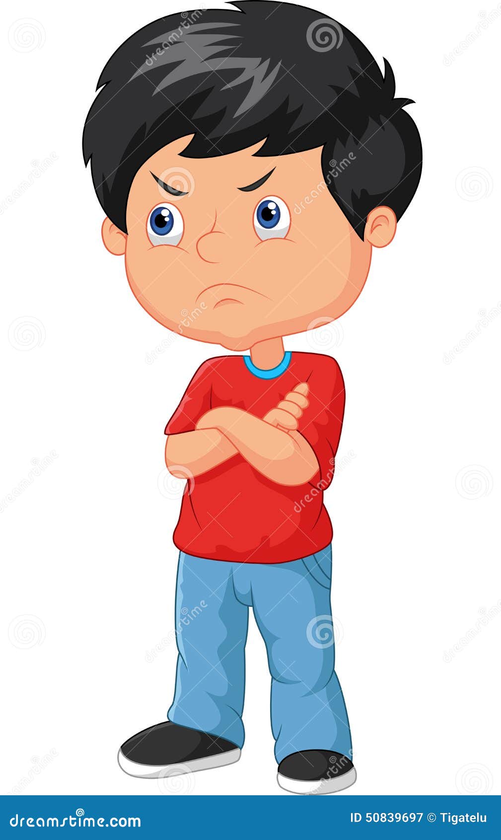 angry boy clipart