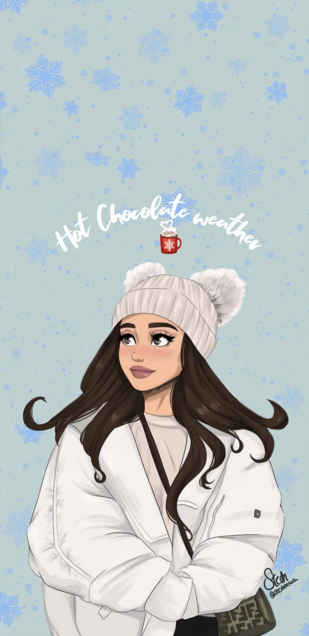 ariana grande cartoon wallpaper