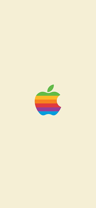 apple rainbow wallpaper