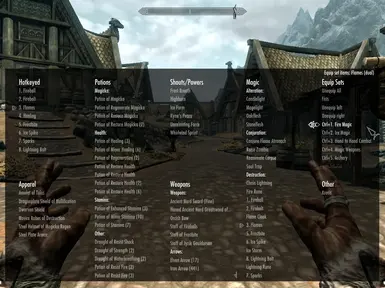 skyrim favorites menu mod