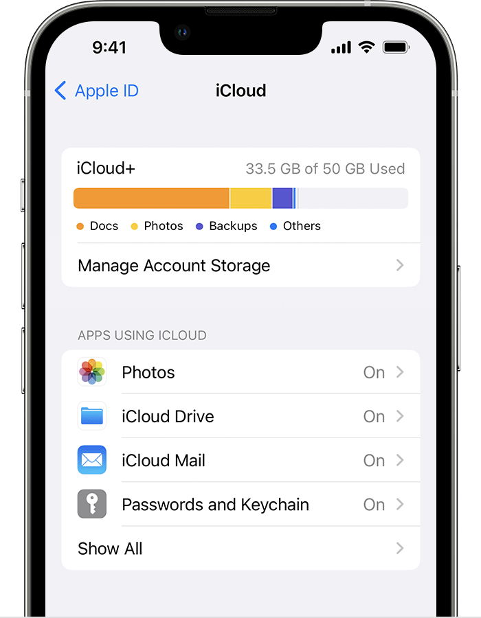 icloud account settings