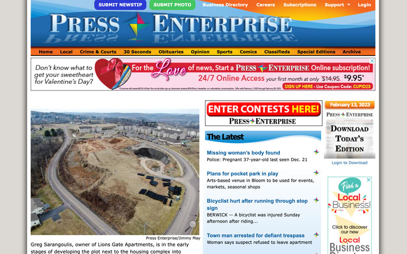 press enterprise bloomsburg pa