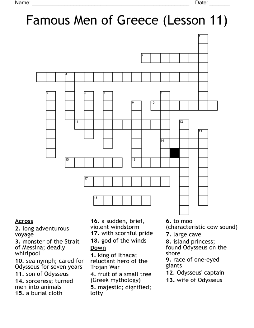 greek sorceress crossword