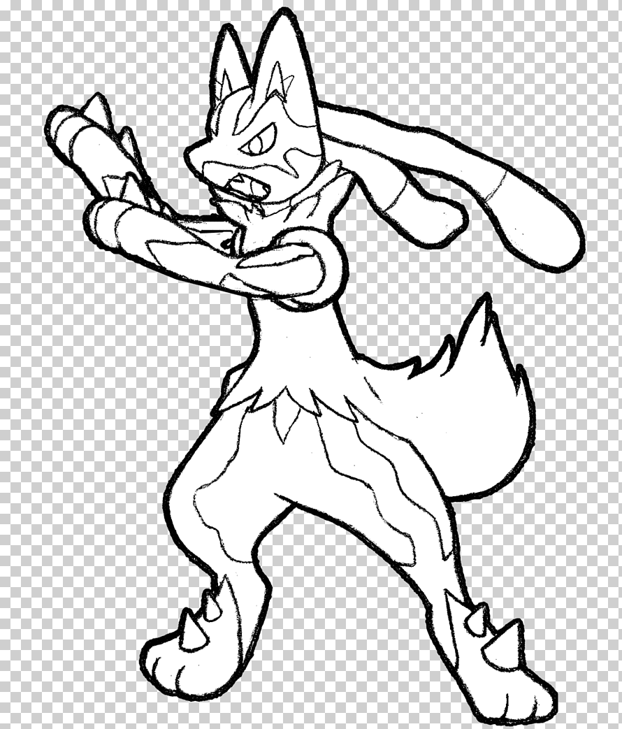 lucario para colorear