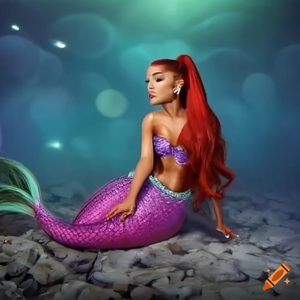 ariana grande little mermaid meme