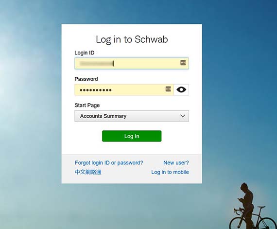 login to charles schwab