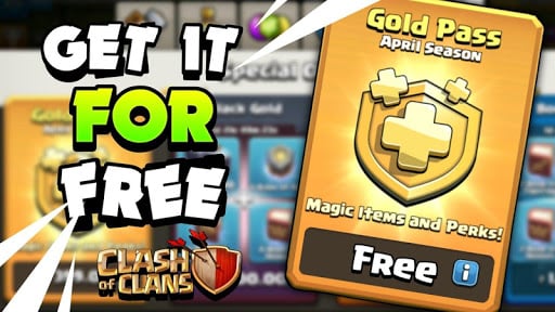 how to get free gold pass in coc