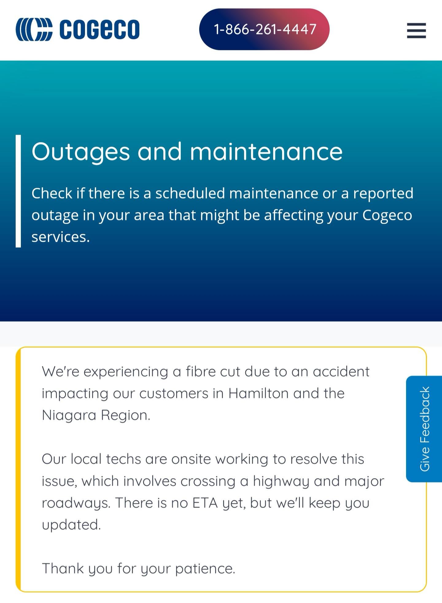 cogeco outages