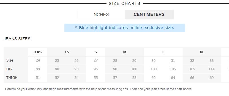 gap size guide