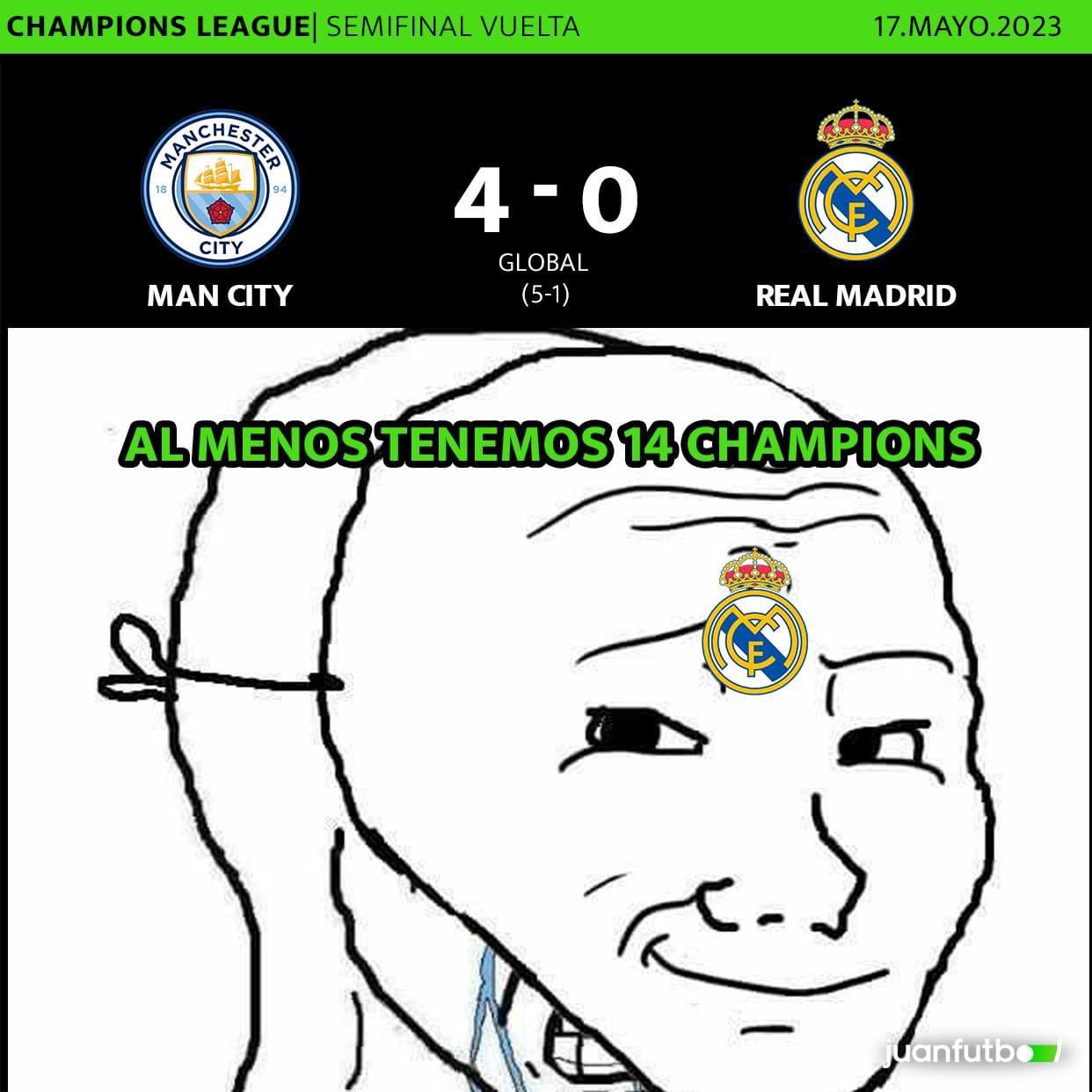 pero tenemos 14 champions meme