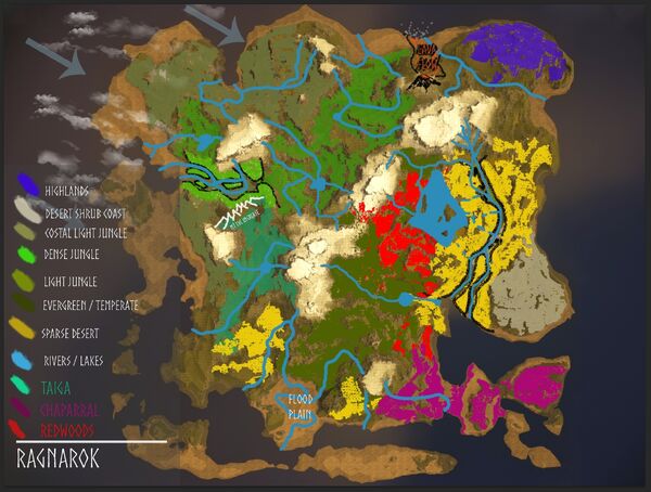 ark ragnarok explorer map