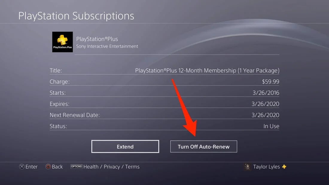 how to cancel ps plus on ps4