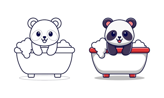 pandas kawaii para pintar