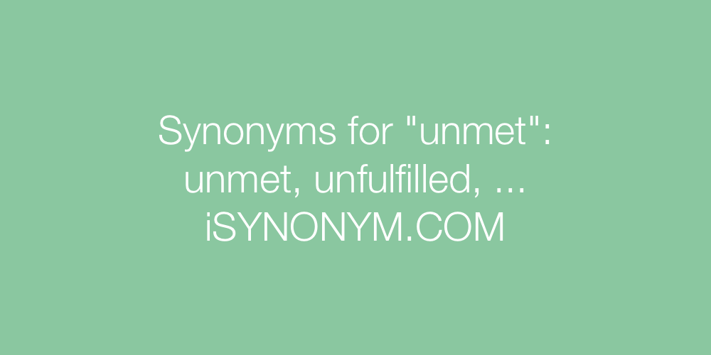 synonym unfulfilled