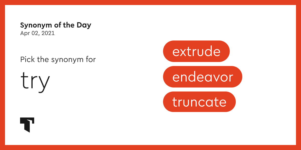 endeavour thesaurus