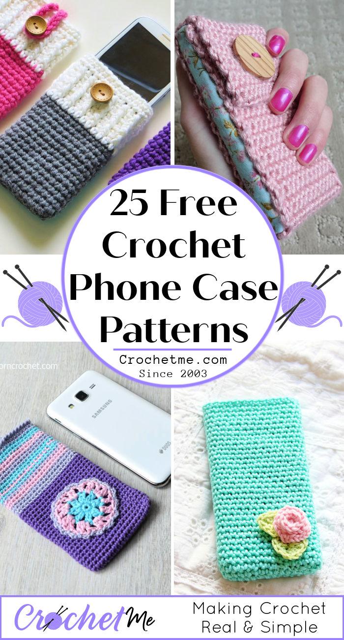 crochet cell phone case