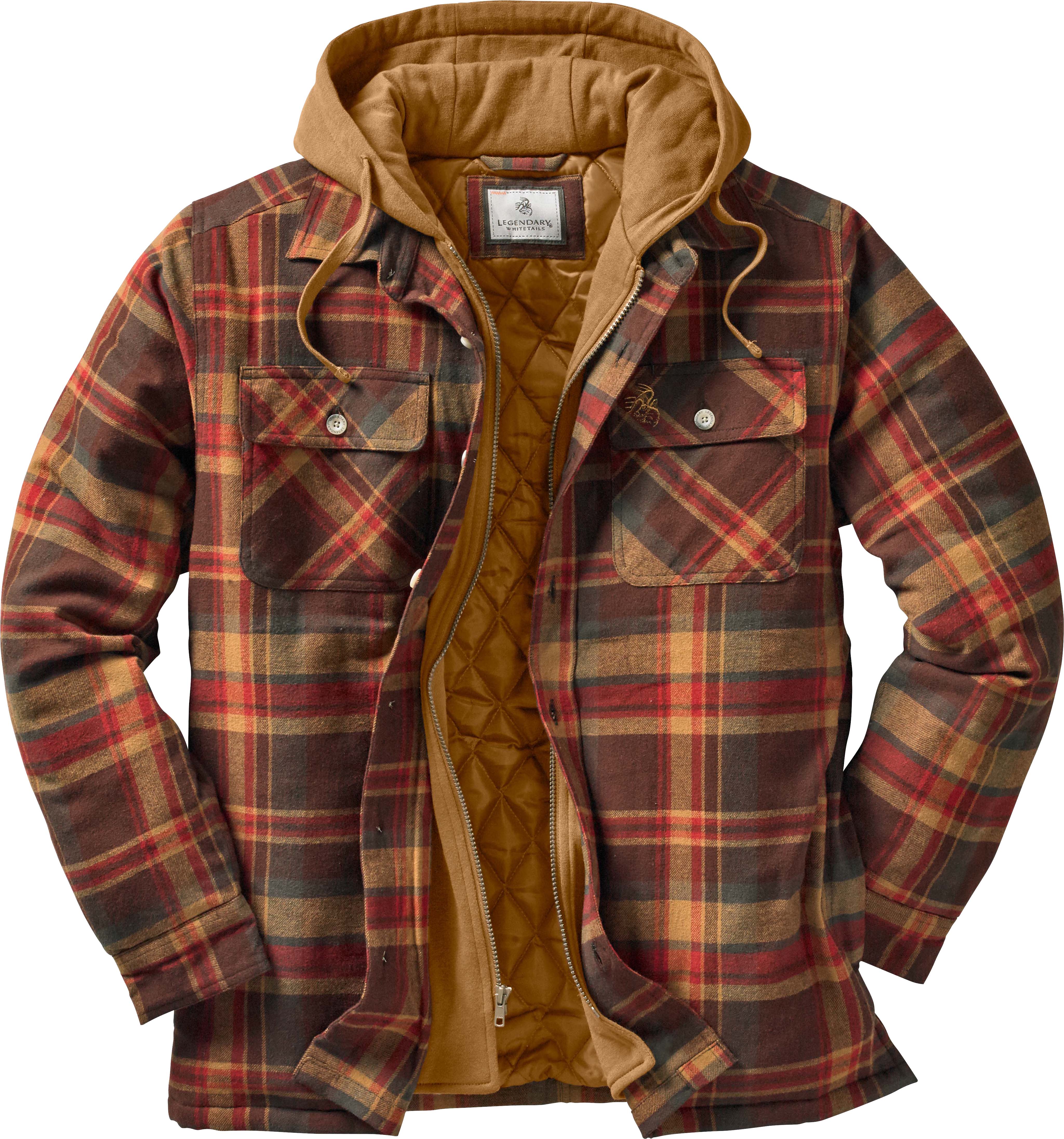 hooded flannel jacket mens