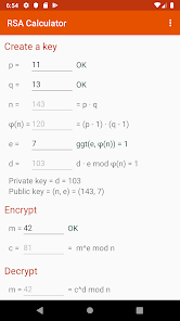 rsa algorithm calculator