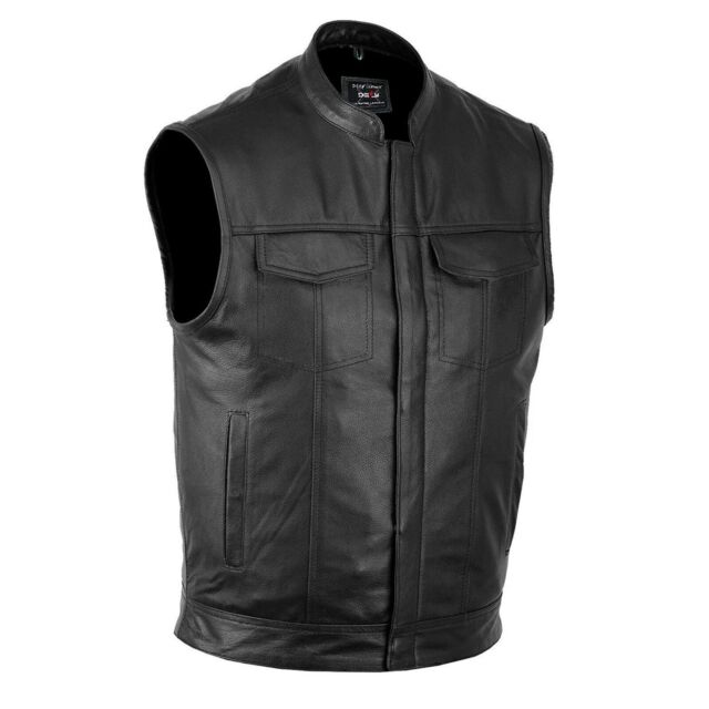 leather vest ebay