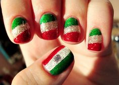 uñas tricolor sencillas