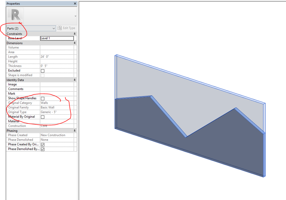 split walls revit