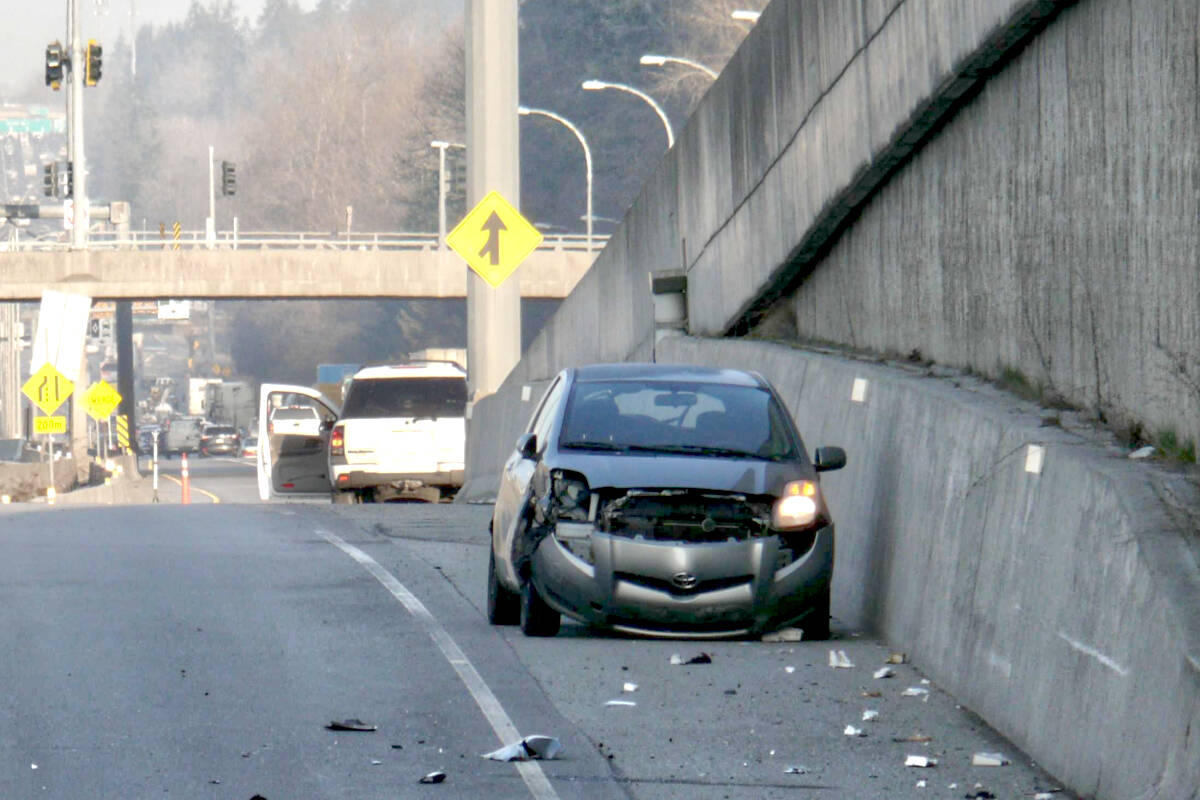 highway 1 accident today langley