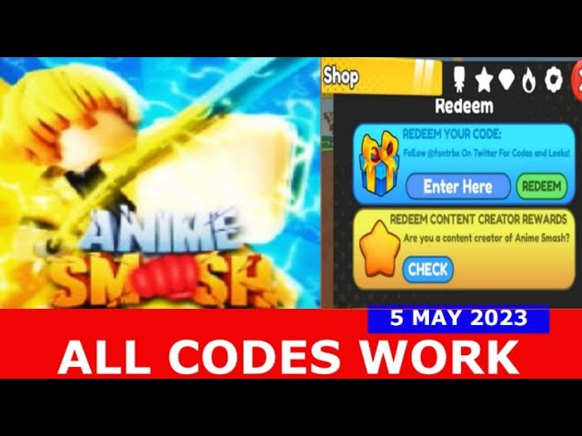 anime smash simulator codes